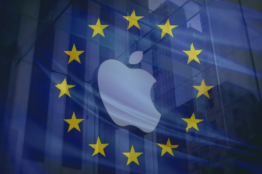 Visual for this record: Brussels fined Apple for steering restrictions the law names